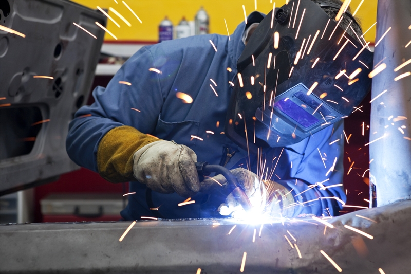 Welder Fabricator at work action shot